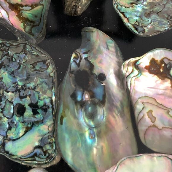 Vintage Abalone And Lucite Shell Trivet Hotplate Made By Wondermold Ind. - Picture 12 of 17